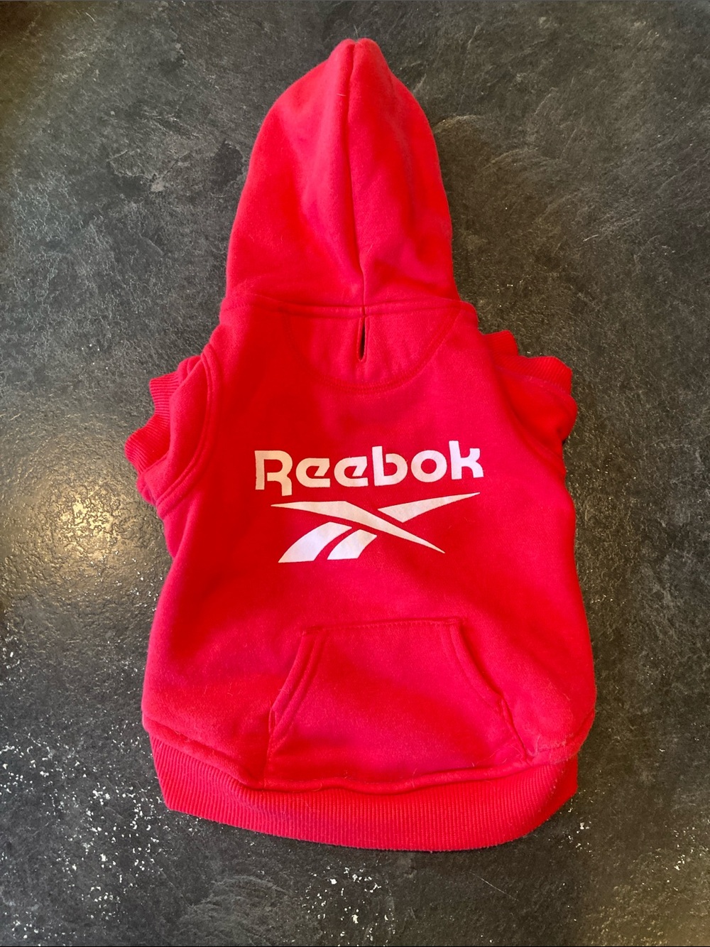 Dog Reebok red white hoodie outfit size S